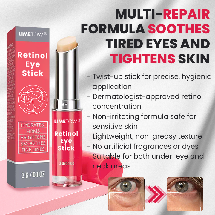 LIMETOW® Retinol Eye Stick✅ for Reduces Fine Lines，Puffiness and Dark Circles🌟