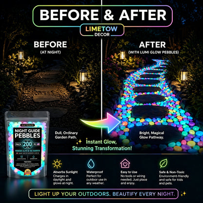 💥LAST DAY SALE 50%OFF💥LIMETOW® 🌈Colorful Glow-in-the-Dark Garden Stones